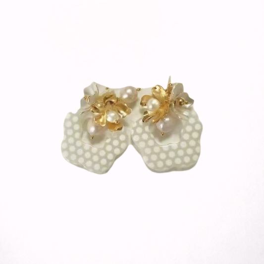 Floral Blossom Pearl Earrings