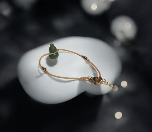 Golden Gourd Jade Bracelet